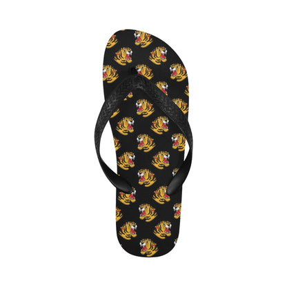 Tiger Head Print Design LKS306 Flip Flops
