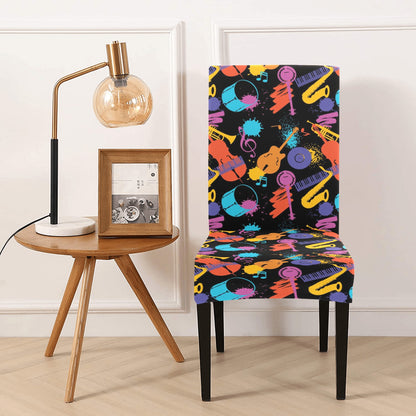 Saxophone Print Design LKS406 Dining Chair Slipcover
