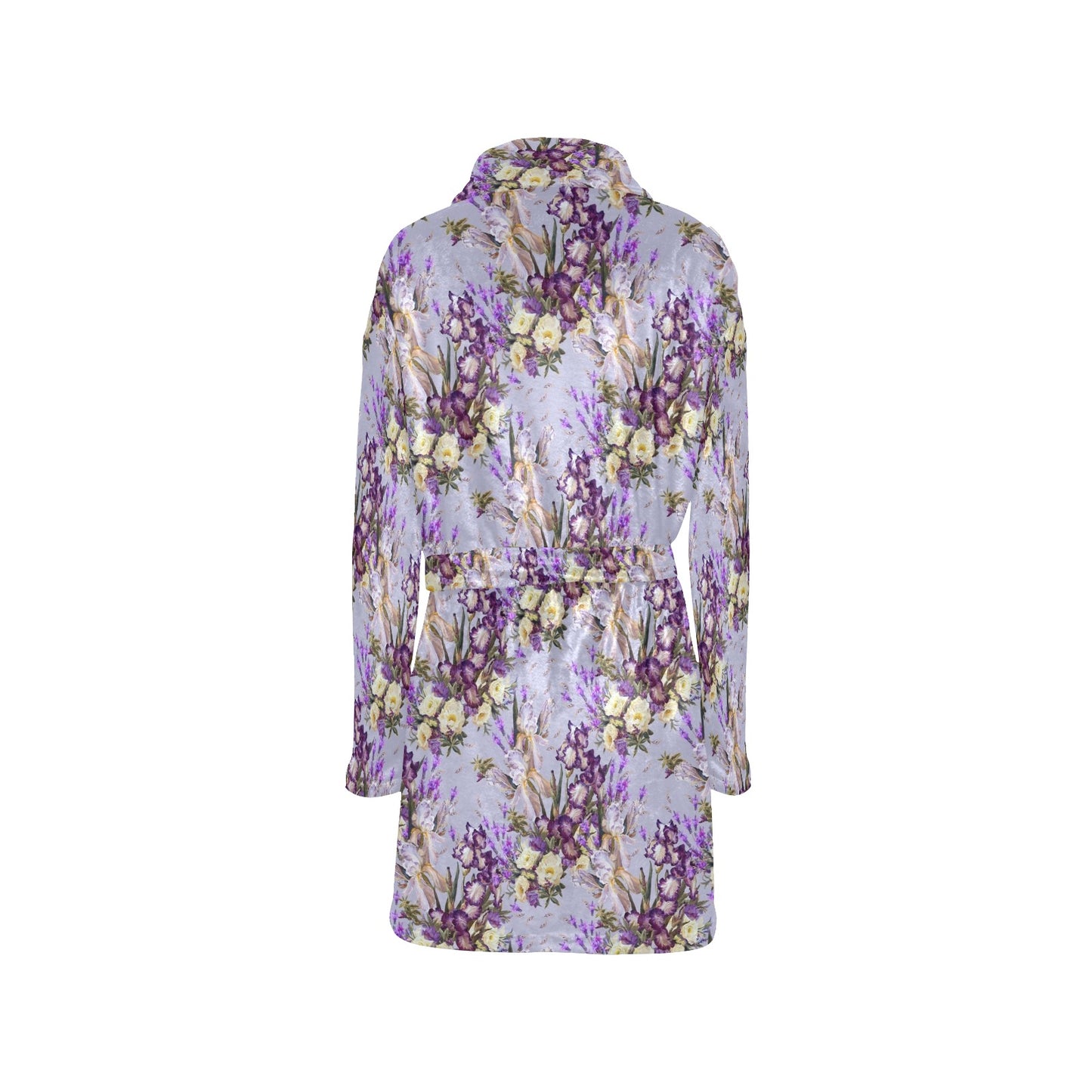 Iris Pattern Print Design IR07 Women's Fleece Robe