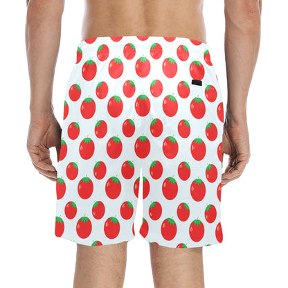 Tomato Print Design LKS307 Men's Swim Trunks Beach Shorts