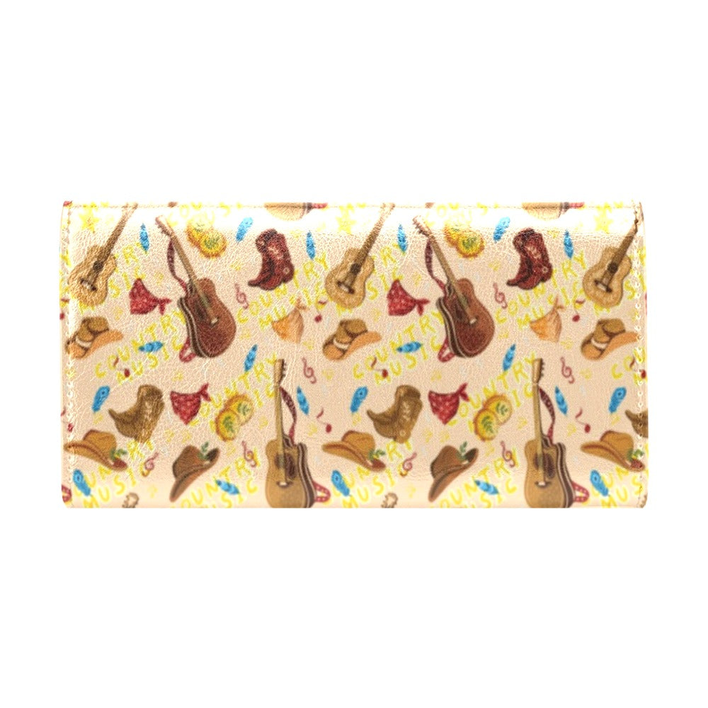 Western Lifestyle Print Design LKS303 Women's Trifold Wallet