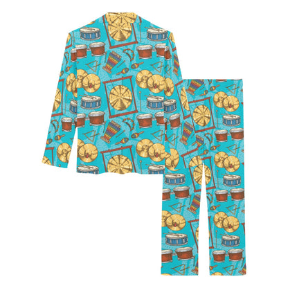 Percussion Pattern Print Design 03 Women's Long Pajama Set