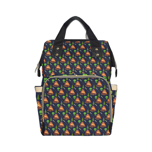 Camfire marshmallow Camping Design Print Diaper Bag Backpack