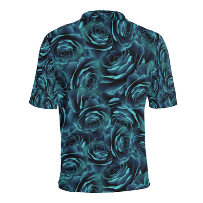 Camellia Pattern Print Design CM04 Men Polo Shirt