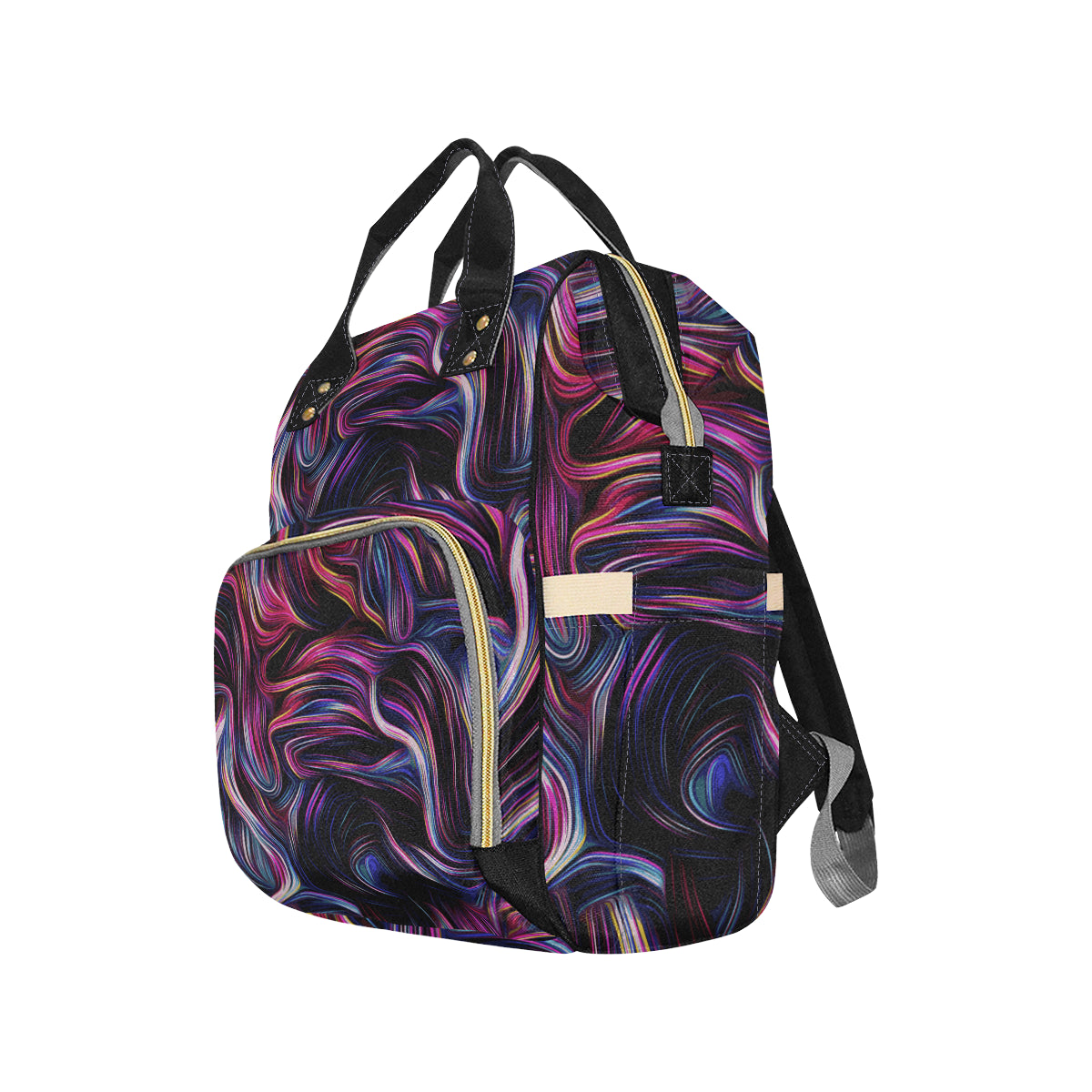 Liquid Pattern Print Design 01 Diaper Bag Backpack
