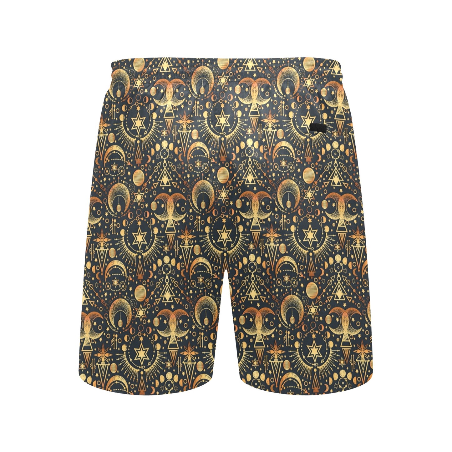 Sun Moon Print Design LKS308 Men's Swim Trunks Beach Shorts
