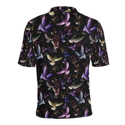 Pigeon Pattern Print Design 01 Men Polo Shirt