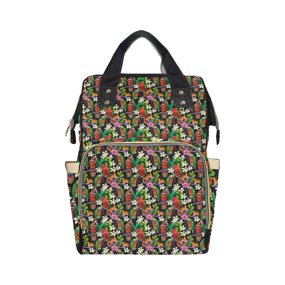 Parrot Design Print Diaper Bag Backpack