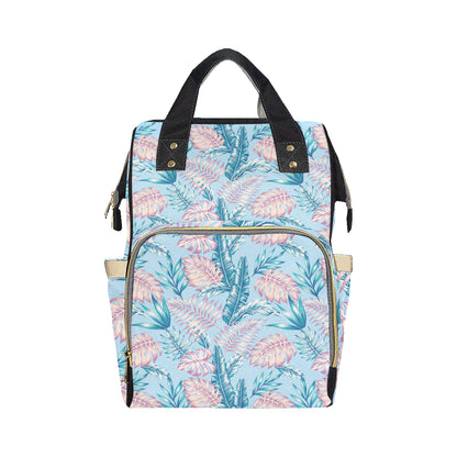 Tropical Flower Pattern Print Design TF01 Diaper Bag Backpack