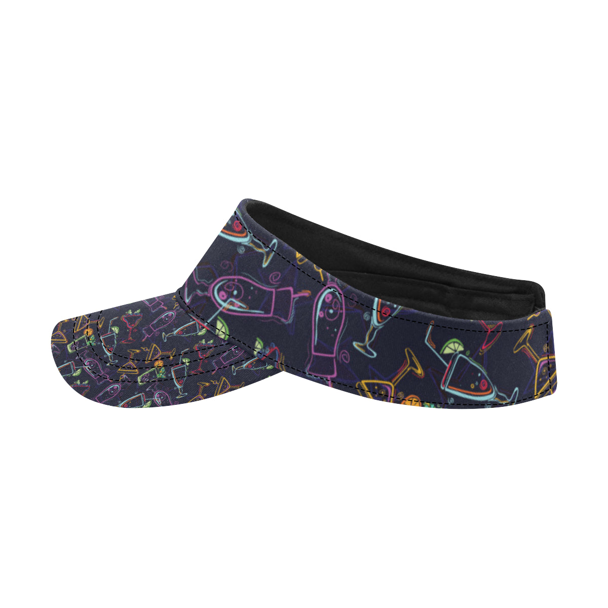 Cocktail Pattern Print Design 04 Unisex Sun Visor