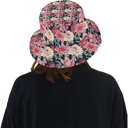 Rose Pattern Print Design RO05 Unisex Bucket Hat