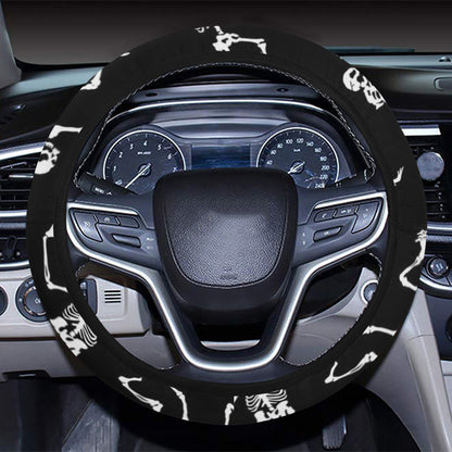 Skeleton Print Design LKS305 Steering Wheel Cover with Elastic Edge