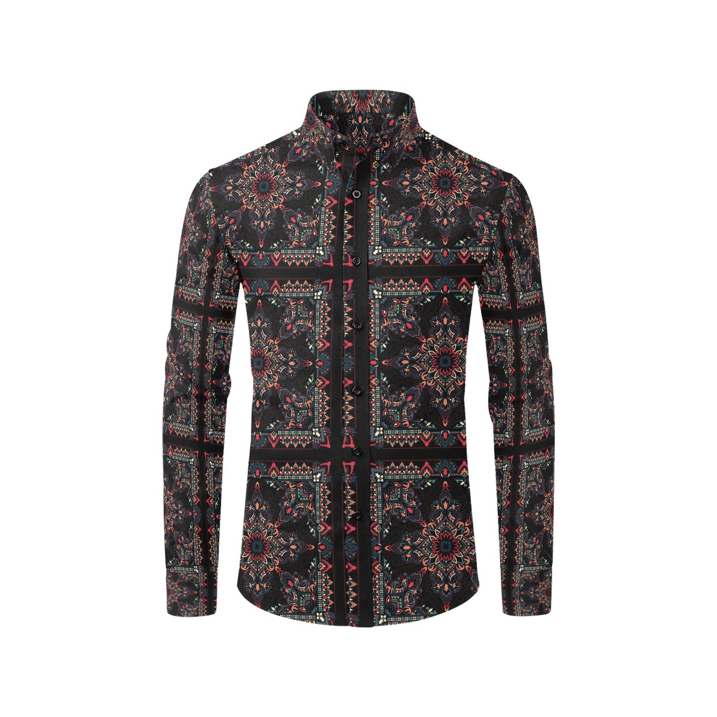 Bandana Print Design LKS307 Men's Long Sleeve Dress Shirt