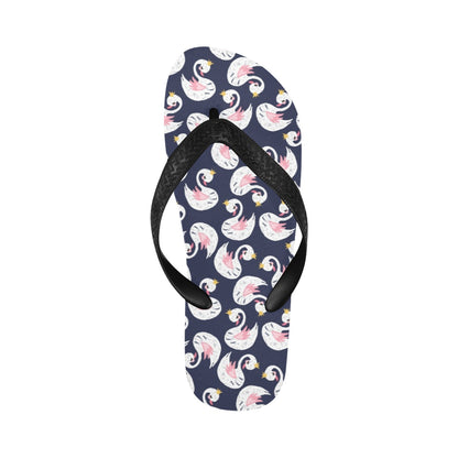 Swan Print Design LKS403 Flip Flops