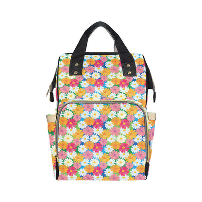 Daisy Pattern Print Design DS05 Diaper Bag Backpack