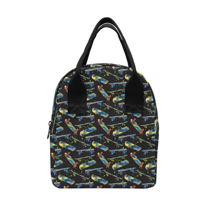 Skateboard Print Design LKS305 Insulated Lunch Bag