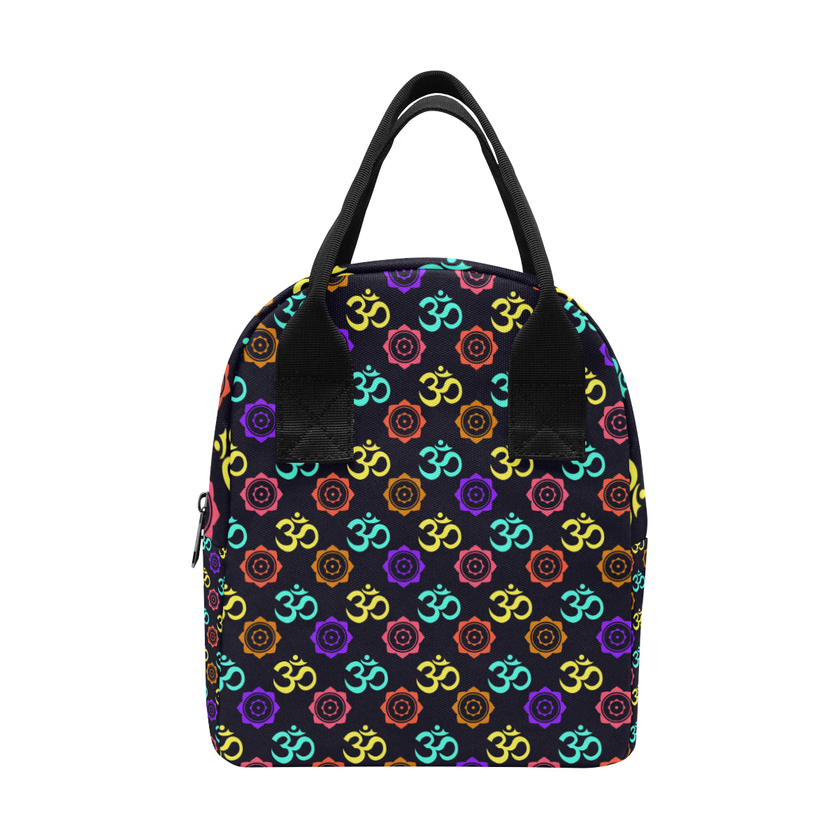 Chakra OM Print Pattern Insulated Lunch Bag
