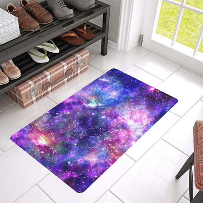 Galaxy Night Stardust Space Print Rubber Doormat