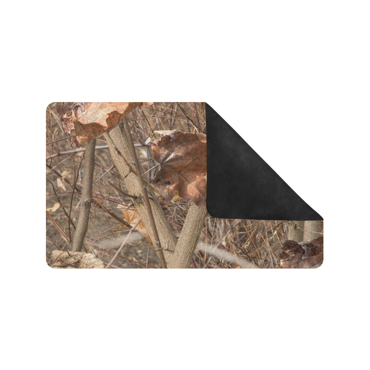 Camo Realistic Tree Forest Autumn Print Rubber Doormat