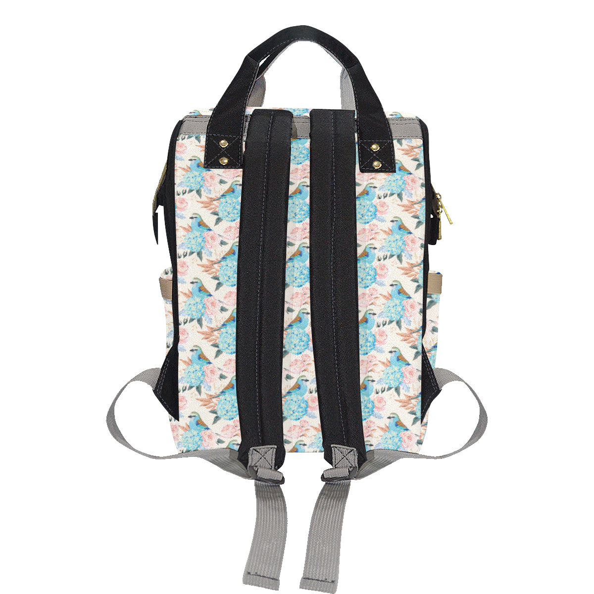 Bluebird Pattern Print Design 03 Diaper Bag Backpack