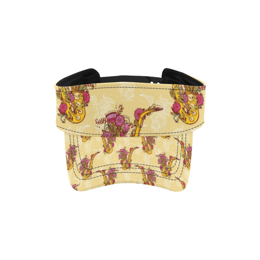 Saxophone Pattern Print Design 04 Unisex Sun Visor