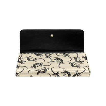lizard Pattern Print Design 02 Women's Trifold Wallet