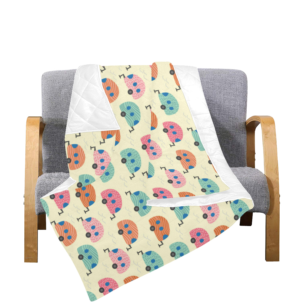 Camper Pattern Print Design 06 Premium Quilt