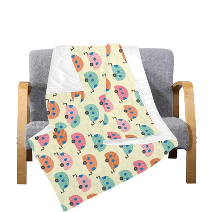 Camper Pattern Print Design 06 Premium Quilt