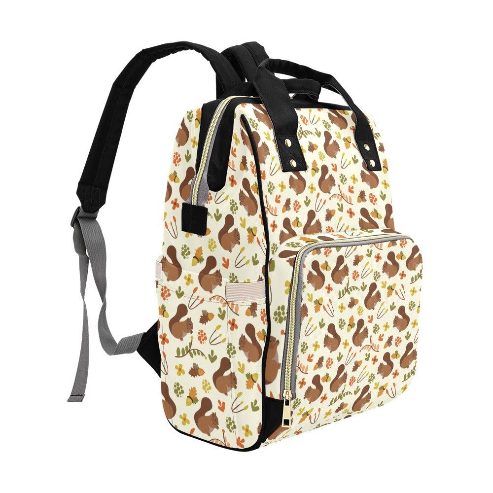 Squirrel Print Design LKS3010 Diaper Bag Backpack
