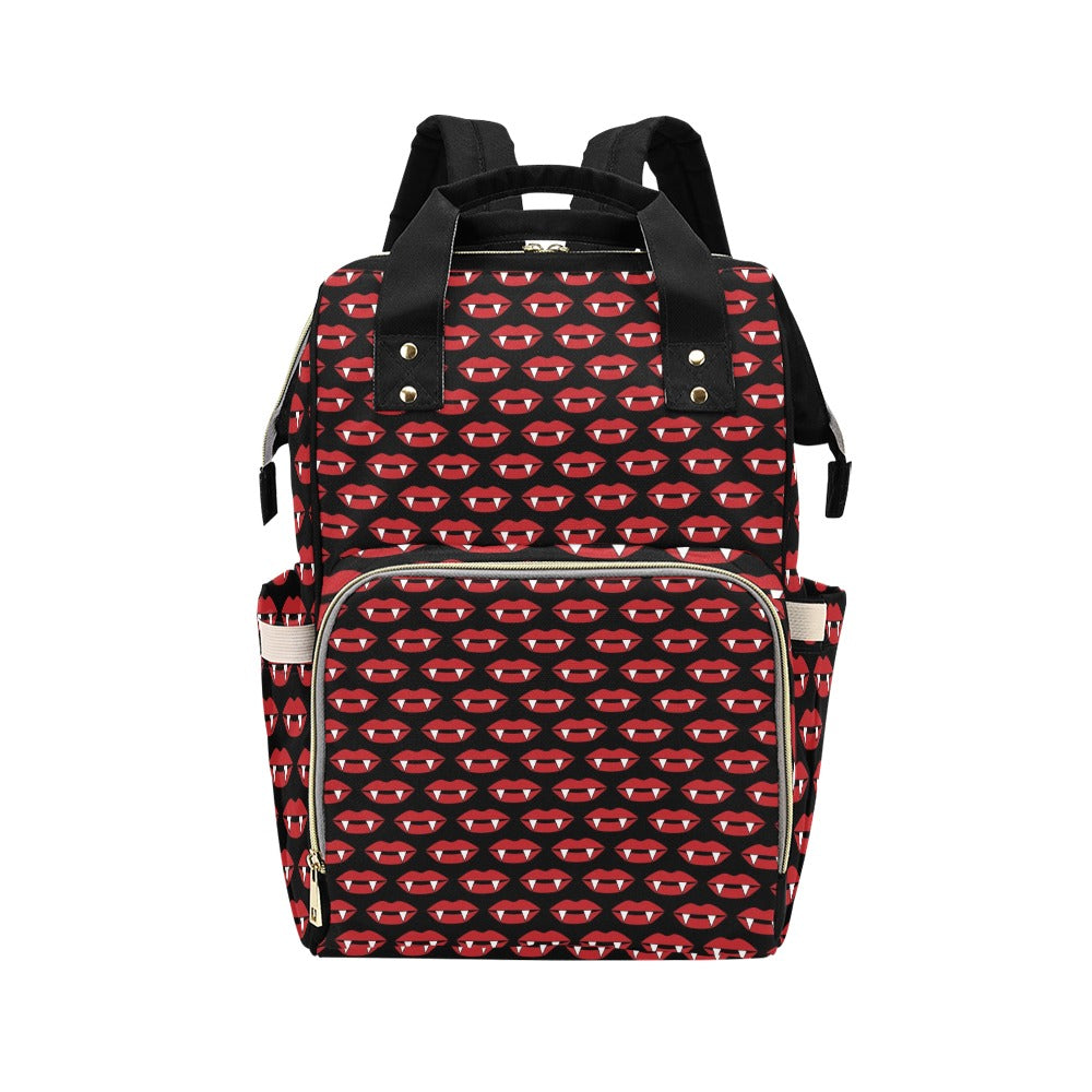 Vampire Lips Print Design LKS302 Diaper Bag Backpack