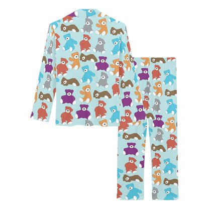 Bear Cute Pattern Print Design 03 Women's Long Pajama Set