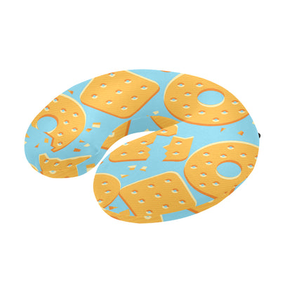 Cracker Pattern Print Design 02 U-Shaped Travel Neck Pillow
