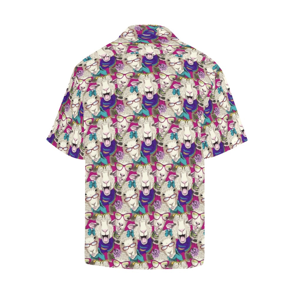 Sheep Print Design LKS403 Men's Men's Hawaiian Shirt