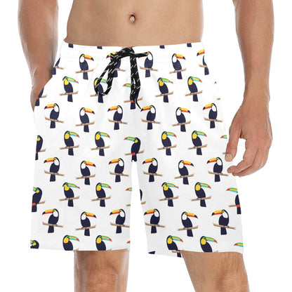 Toucan Print Design LKS305 Men's Swim Trunks Beach Shorts