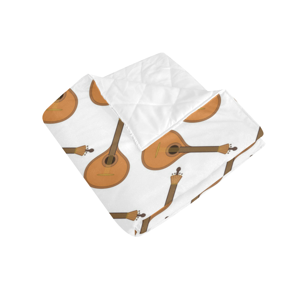 Mandolin Pattern Print Design 01 Premium Quilt