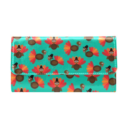 Turkey Print Design LKS402 Women's Trifold Wallet