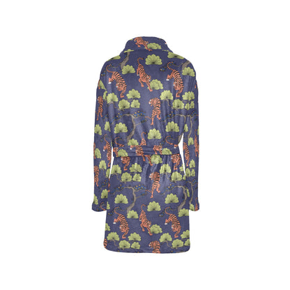 Tiger Pattern Japan Style Women's Fleece Robe