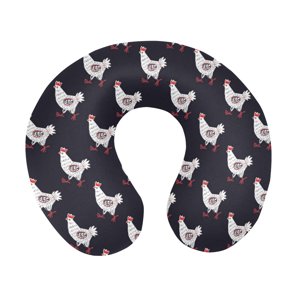 Chicken Pattern Print Design 03 U-Shaped Travel Neck Pillow