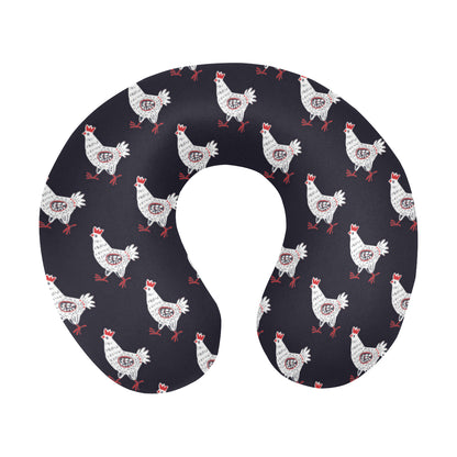 Chicken Pattern Print Design 03 U-Shaped Travel Neck Pillow