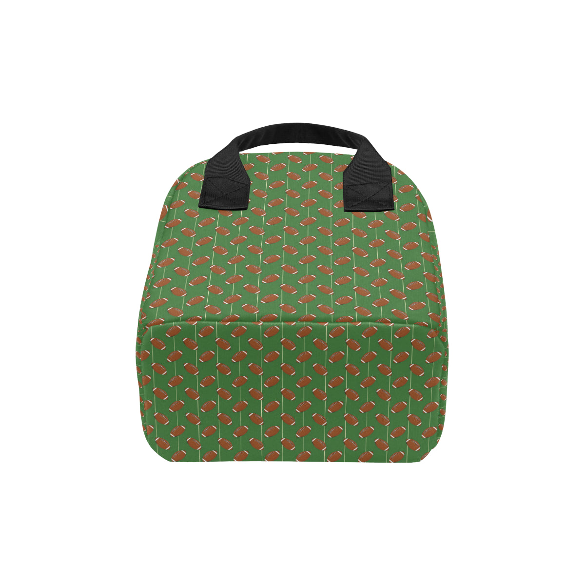 American Football on Field Themed Insulated Lunch Bag