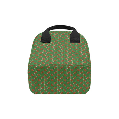 American Football on Field Themed Insulated Lunch Bag