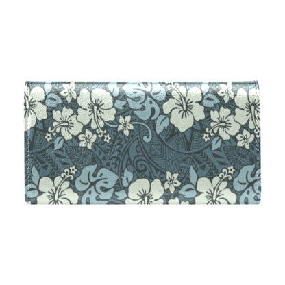 Flower Hawaiian Hibiscus Style Print Pattern Women's Trifold Wallet
