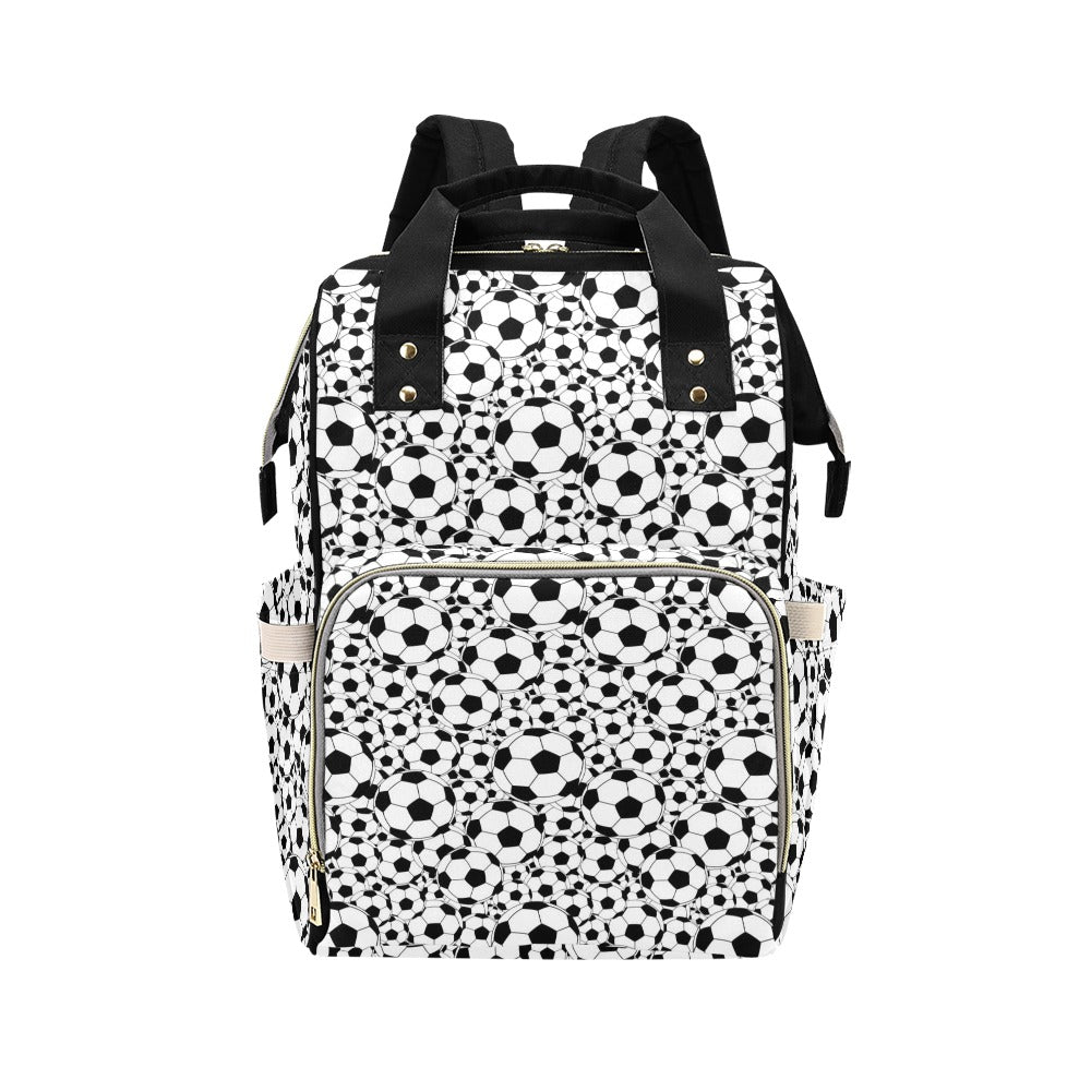 Soccer Ball Print Design LKS301 Diaper Bag Backpack