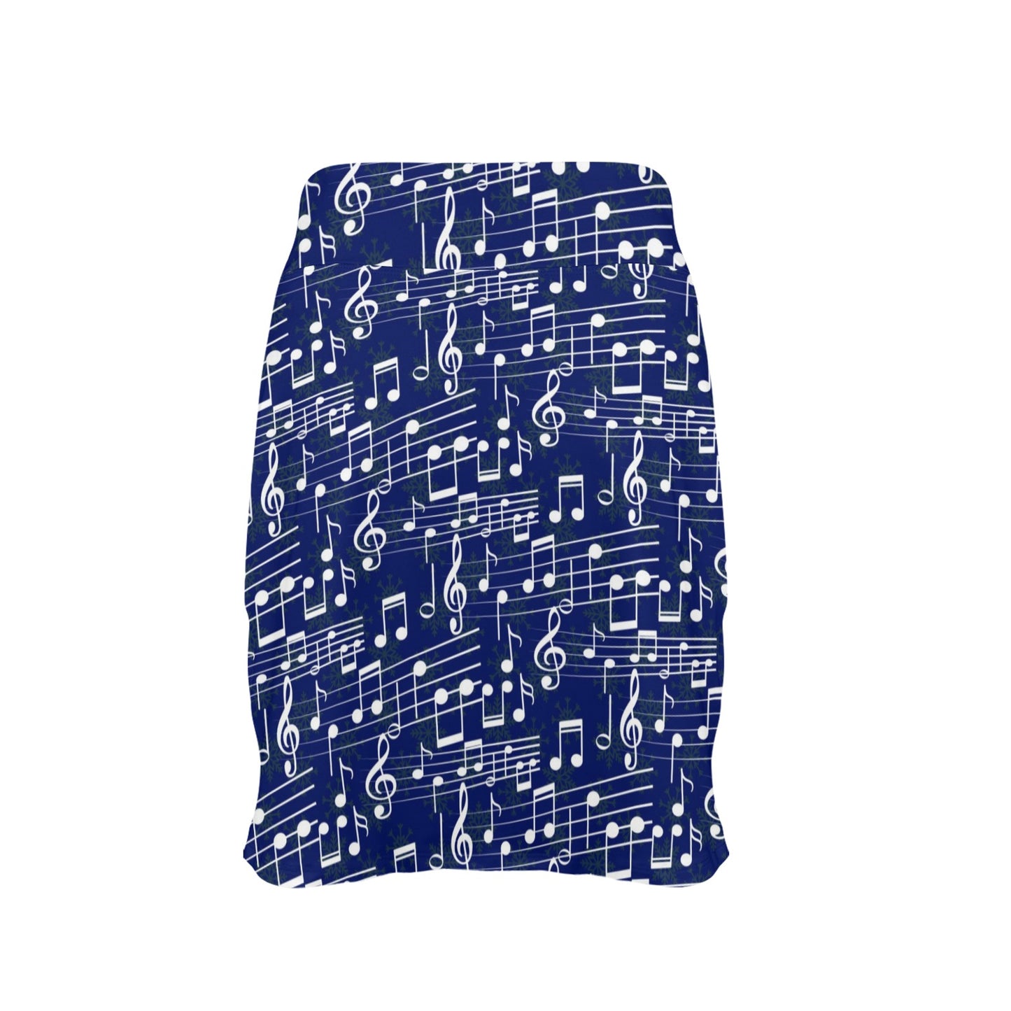 Music Note Blue Themed Print 17" Golf & Pickleball Skort with Pockets