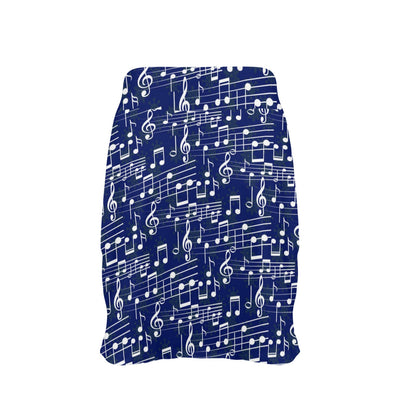 Music Note Blue Themed Print 17" Golf & Pickleball Skort with Pockets