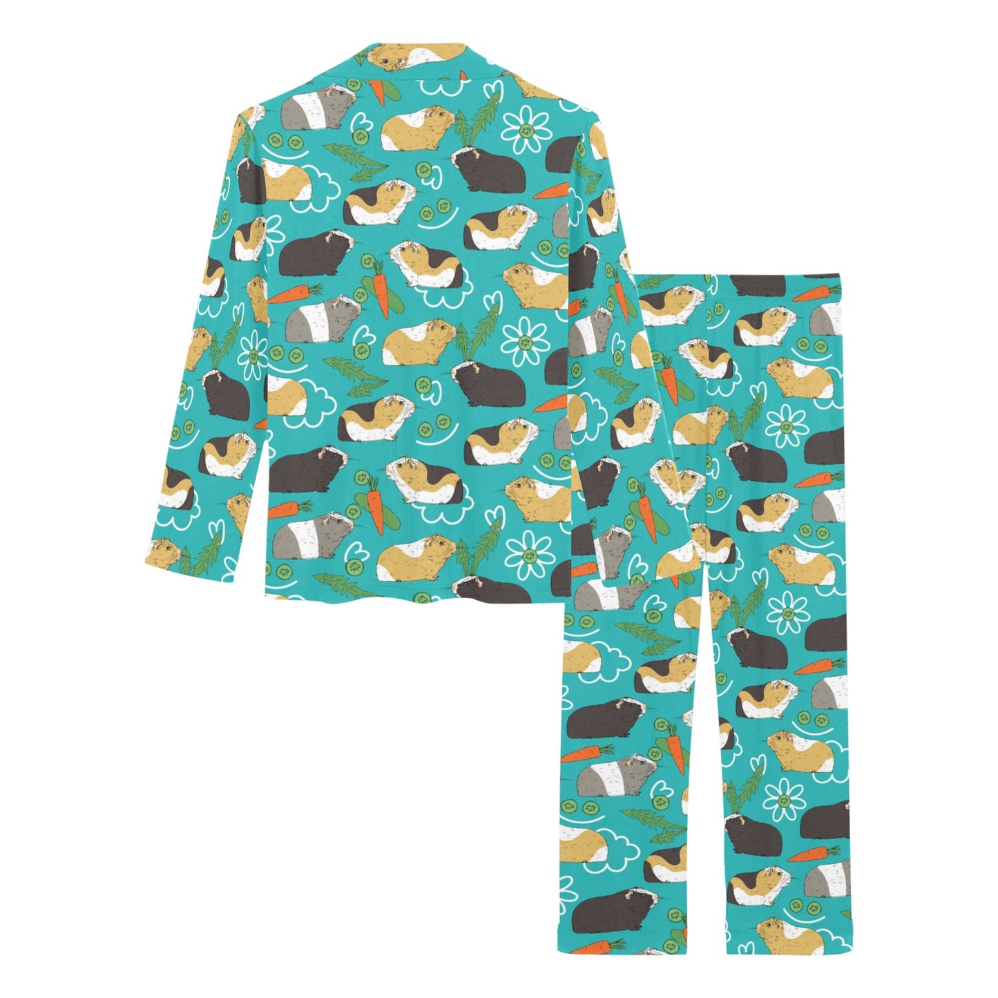 Guinea Pig Print Design LKS402 Women's Long Pajama Set