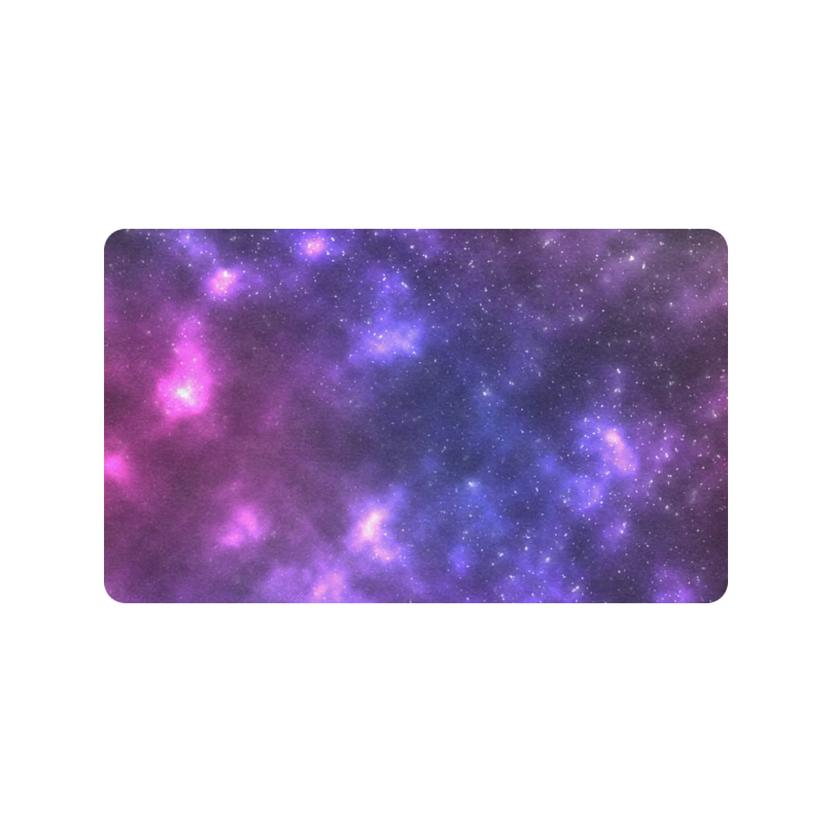 Celestial Purple Blue Galaxy Rubber Doormat