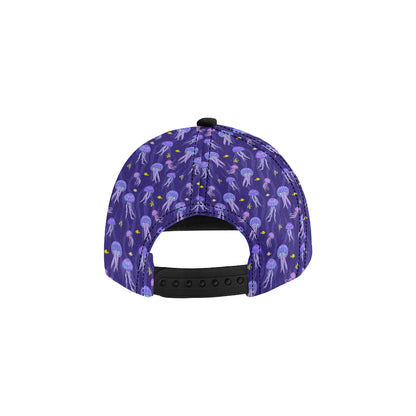 Jellyfish Style Print Snapback Cap