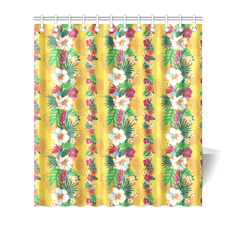 Hawaiian Themed Pattern Print Design H09 Shower Curtain