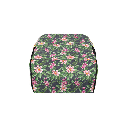 Summer Floral Pattern Print Design SF010 Diaper Bag Backpack